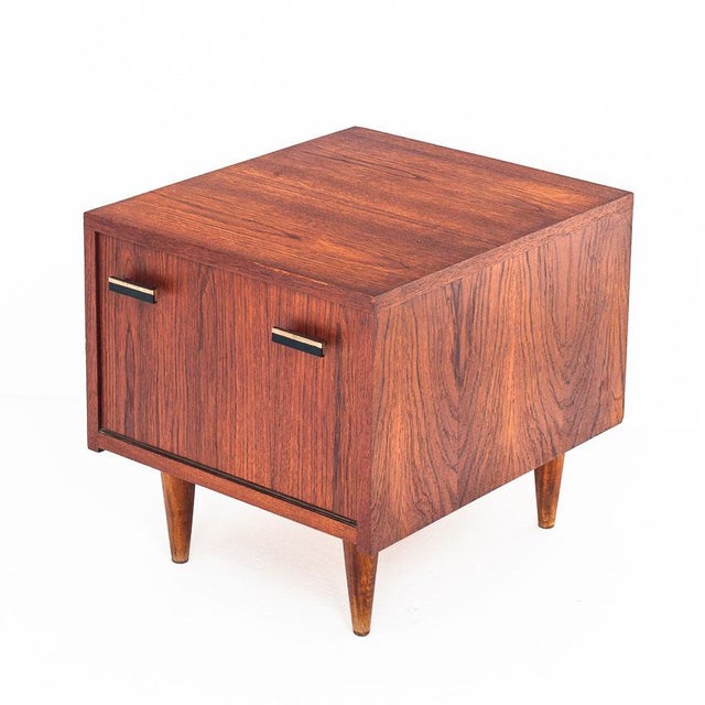 Vintage Scandinavian Style Teak Bedside Table, France, 1960s For Sale - Image 4 of 12
