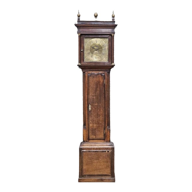 18th Century English Mahogany Tall Case Clock 30 Hour Clock For Sale