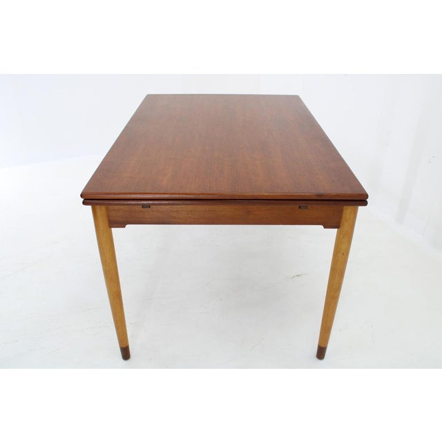 Teak Extendable Dining Table from Borge Mogensen, Denmark, 1960s For Sale - Image 4 of 14