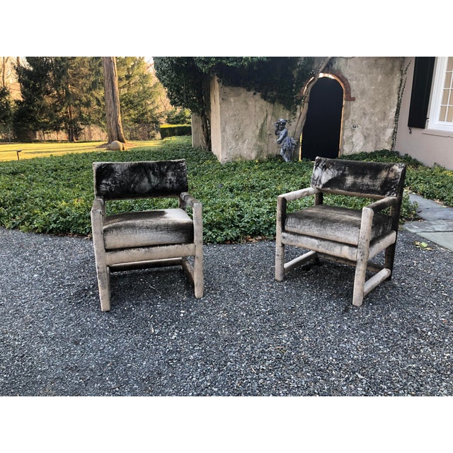 Milo Baughman Style Parsons Chairs A Pair Chairish