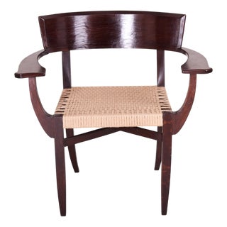 Czech Art Deco Oak Armchair by Oskar Poříska, 1930s For Sale