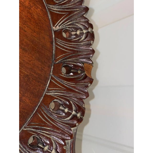 Antique Chippendale Round Table With Fold-Down Top For Sale - Image 6 of 13