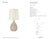 AERIN by Visual Comfort Signature Rana Large Table Lamp in Stone White with Linen Shade Designer: AERIN Height: 30" Base:...