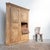 Wooden corner cabinet - 19th century Beautiful original patina. Three lockable doors. One drop-front door. Good condition.