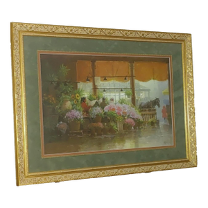 1990s G. Harvey "Pike Place Public Market" Large Signed Litho Framed #128/1950 W/ Coa