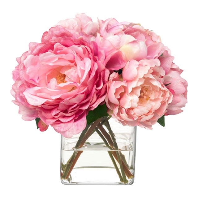 Diane James Faux Pink Peony Bouquet Chairish