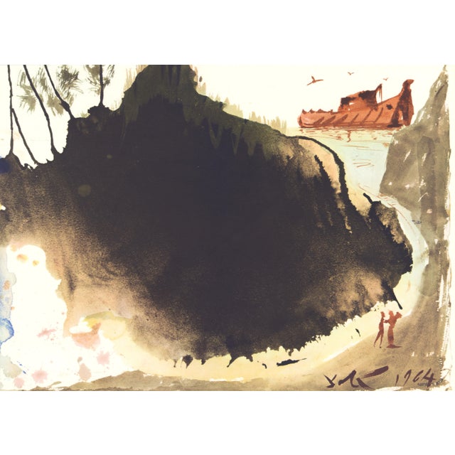 1967 Salvador Dalí Biblia Sacra Lithograph "Aque Diluvi Super Terram" (Noah's Ark) For Sale