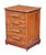 Victorian Antique Victorian Oak Four Drawer Oak Wood File Cabinet With Pull Out Work Tab For Sale - Image 3 of 12
