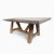 Outdoor reinforced concrete top dining table with 4" thick acacia wood post legs. This modern/rustic dining table is...