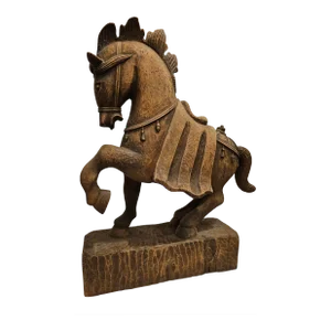 19th Century Carved Wooden Tang Style Horse