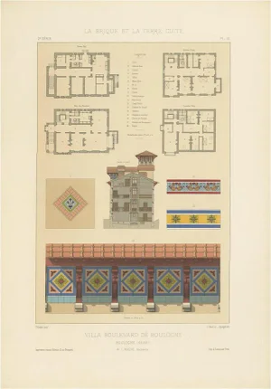 Chabat, Villa Boulevard De Boulogne in France, 1890s, Paper