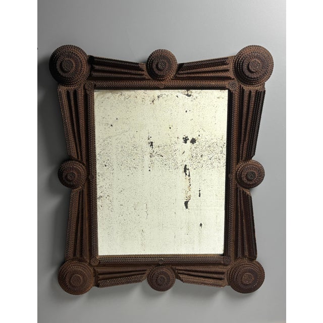 Antique Tramp Art Folk Art Distressed Mirror, Austria, 1890s For Sale - Image 18 of 18