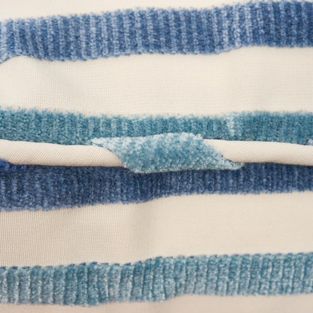 Early 21st Century Contemporary Schumacher Le Matelot Pillow in Blue For Sale - Image 5 of 8