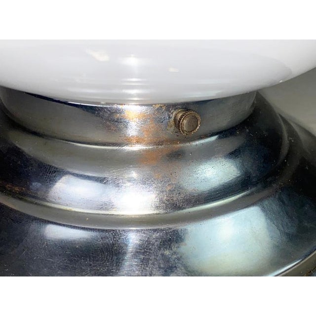 Art Deco Chrome Ceiling Light, 1930s For Sale - Image 3 of 6