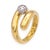 Vintage Tiffany & Co. bypass coil ring in 18K yellow gold and platinum, featuring a double-wrap polished gold band with a...