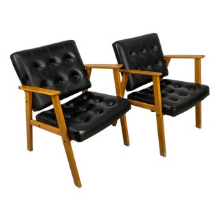 Vintage Swedish Chairs in Beech, 1960s, Set of 2 For Sale