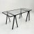 Bieffeplast Trestle Desk in Steel and Glass by Rodney Kinsman for Bieffeplast, 1980s For Sale - Image 4 of 8