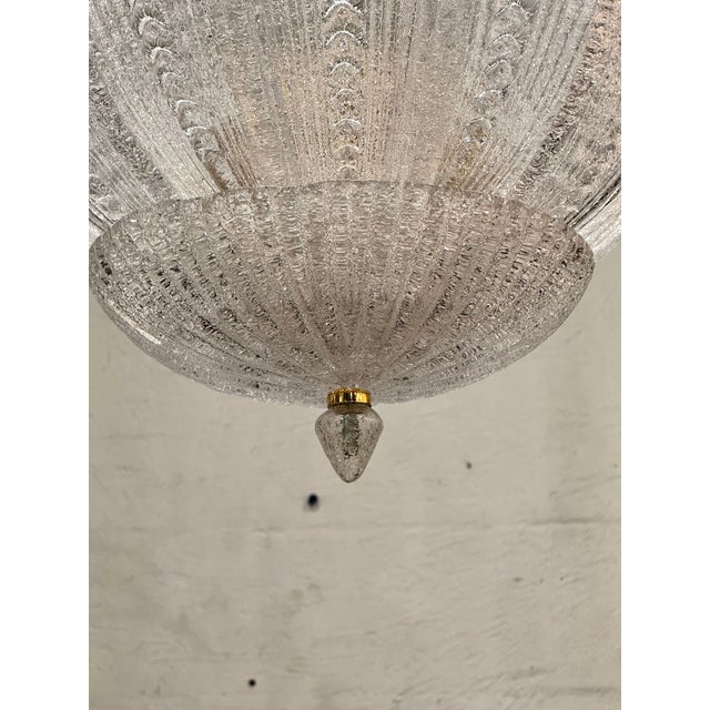 Murano Clear Granola Glass Leaf Chandelier For Sale In Dallas - Image 6 of 7