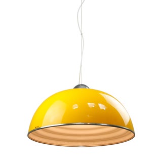 Large Space Age Yellow Pendant from Guzzini, 1970s For Sale