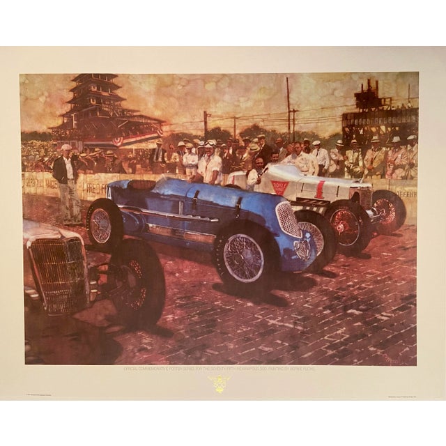 Bernie Fuchs Vintage Official Commemorative Continuous Tone Print Series for the 75th Indianapolis 500 For Sale In Los Angeles - Image 6 of 6