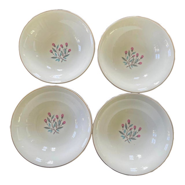 1960s Set of Four (4) Pink Hope by Wedgwood 6 7/8” Bowls For Sale