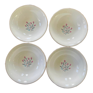 1960s Set of Four (4) Pink Hope by Wedgwood 6 7/8” Bowls