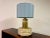 Beige Vintage Italian Travertine and Brass Table Lamp, 1970s For Sale - Image 8 of 10