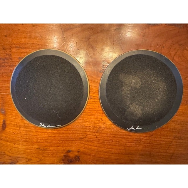 Here you've found a discontinued John Derian pattern: The Dying Gladiator. A set of two in black and white—a stately and...