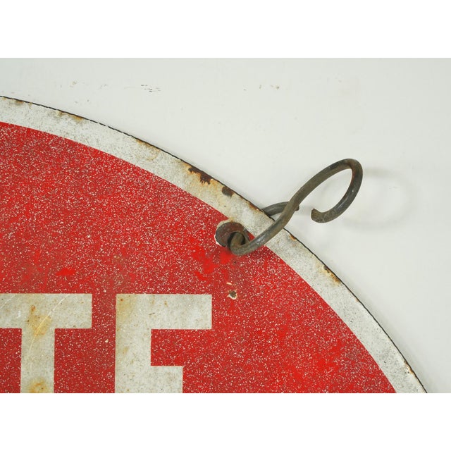 Vintage French Steel Fire Station Directional Location Sign For Sale In New York - Image 6 of 7