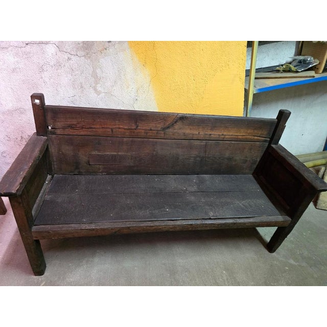 Antique Wooden Bench, 1750s For Sale - Image 10 of 12