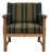 Danish Armchair in Green Furniture Wool and Oak Wood, 1970s For Sale