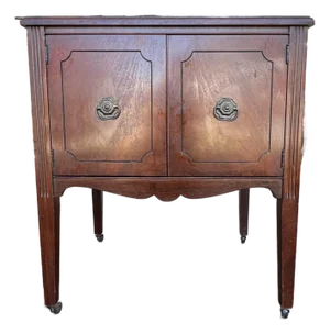 Vintage Record Cabinet on Wheels