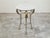 White Italian Midcentury Steel Side Table with Circular White Marble Top and Hoof Feet For Sale - Image 8 of 10