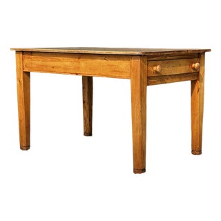 Vintage Farmhouse Dining Table in Pine, 1920s For Sale