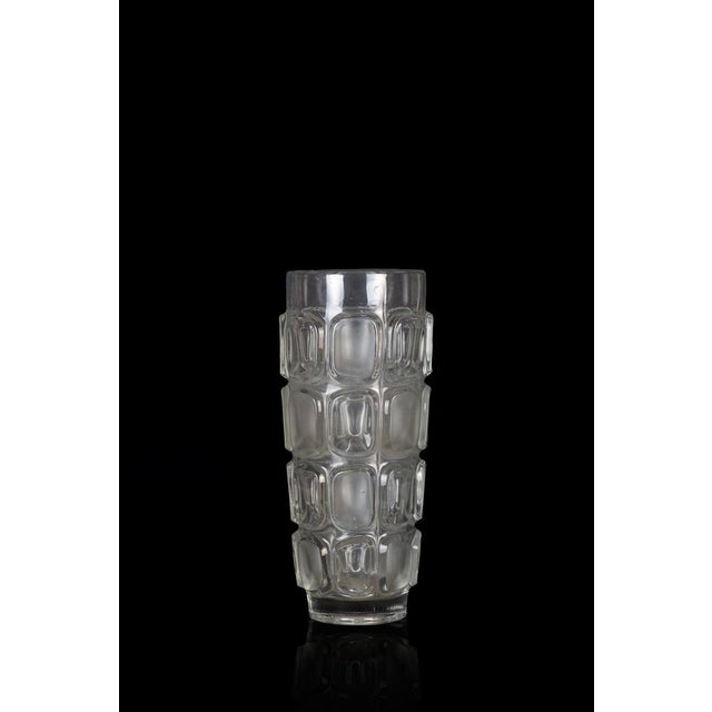 Cylindrical Murano Glass Vase with Relief Design, Italy, 1970s, For Sale - Image 4 of 5