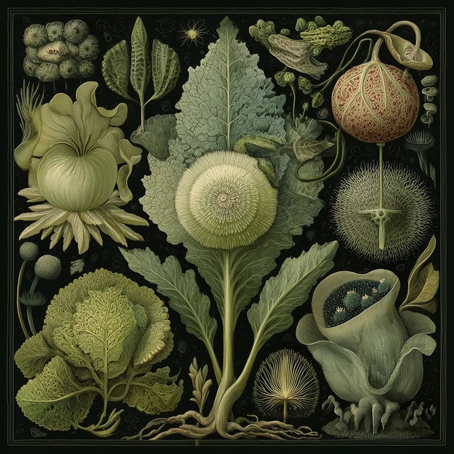 Set of 15 - 90' X 54' Evergreen Organic Modern Gallery Wall Installation Botanical Prints - Dark Green, Unframed For Sale - Image 4 of 17