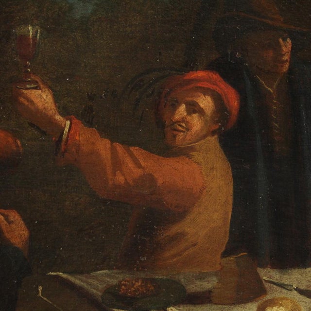 Bamboccianti Genre Scene, 1650, Oil on Canvas, Framed For Sale - Image 8 of 15