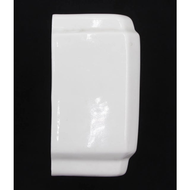 Vintage European White Ceramic Toothbrush Holder For Sale - Image 4 of 6