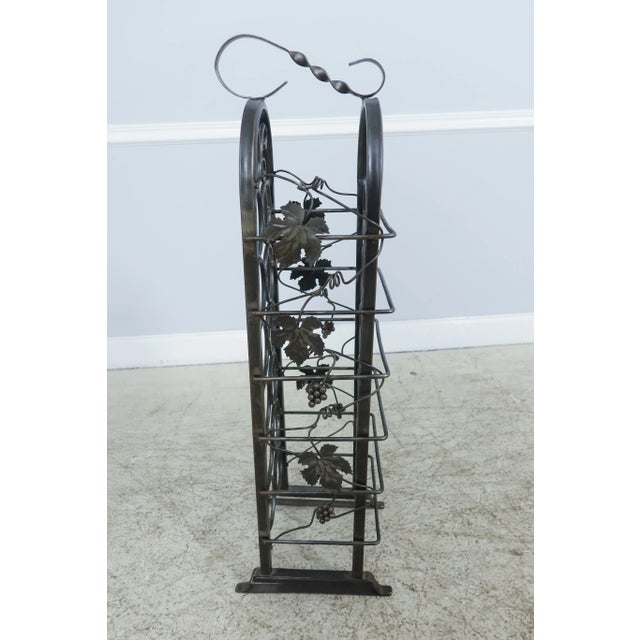 Black Charleston Forge Attributed Steel & Iron Wine Rack For Sale - Image 8 of 10