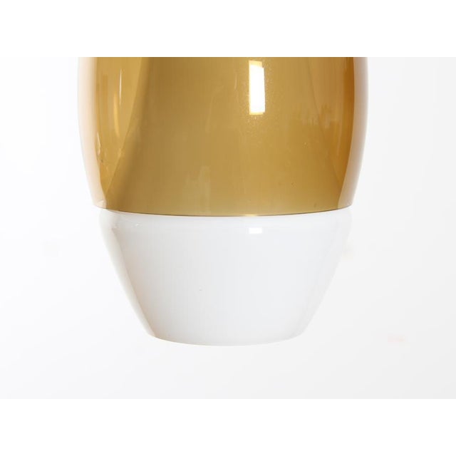 Mid-Century Modern Opal Glass Ceiling Lamp by Jo Hammerborg for Fog & Mørup, in Very Good conditions. This piece is...