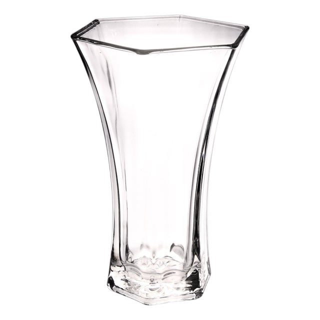 Fluted Crystal 8" Bouquet Vase For Sale