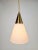 Vintage Pendant Lamp in Milk Glass and Brass, 1970s, Set of 2 For Sale - Image 9 of 10