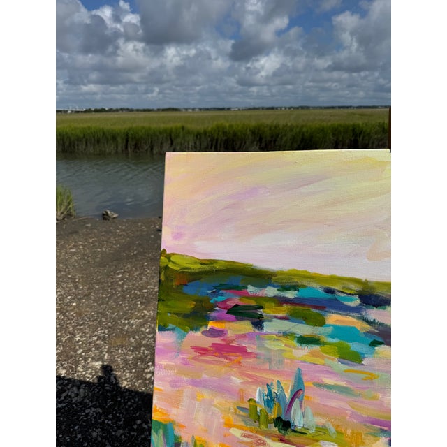 2020s Contemporary Fine Art Abstract Coastal Painting by Pamela Wingard For Sale - Image 5 of 7