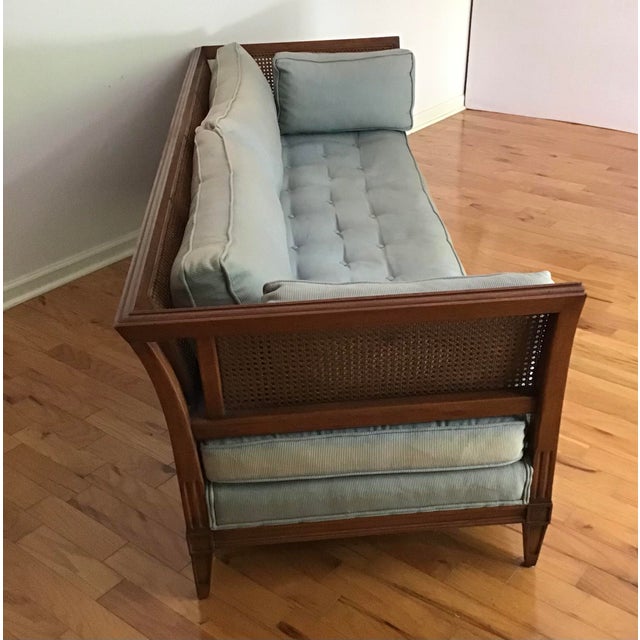 1970s Henredon Cane Tuxedo Sofa Chairish