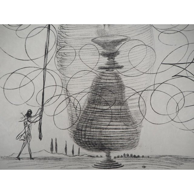 Salvador Dali (1904-1989)Surrealist woman and Casanova on a crutch, 1967Original engraving (heliogravure reprinted with...