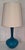 Vintage Table Lamp with Blue Glass Base, 1970s, in Very Good conditions. Designed 1970 to 1979 European Plug (up to...