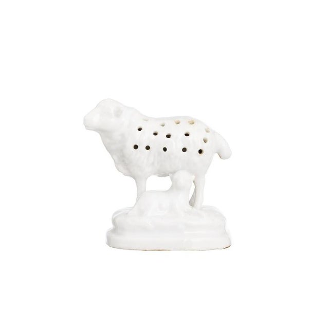 19th Century Porcelain Sheep with Lamb Toothpick Holder from Vista Alegre For Sale - Image 6 of 6