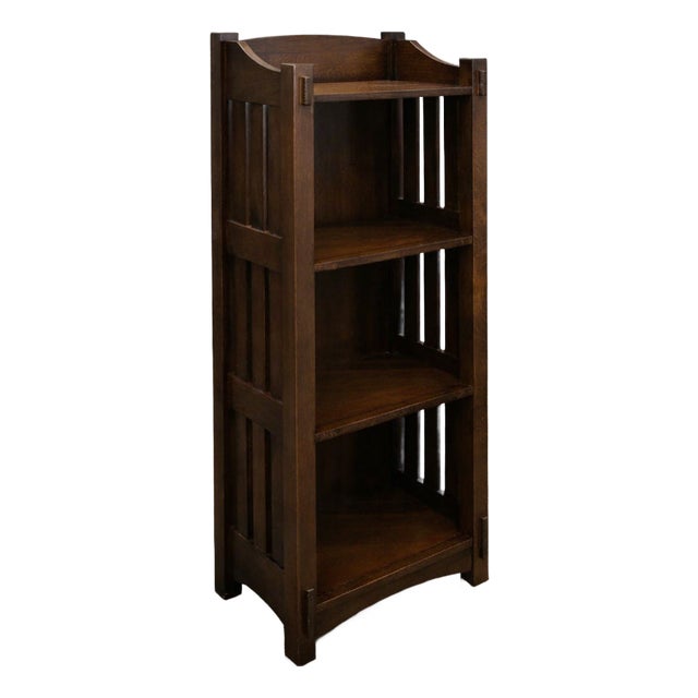 Mission / Arts and Crafts Style Open Bookcase - Model 5284 For Sale