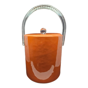 1960s MCM Kraftware 3-Quart Spice Orange Ice Bucket