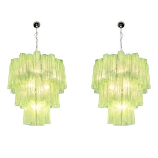 Italian Chandeliers in Murano Glass, 1990, Set of 2 For Sale